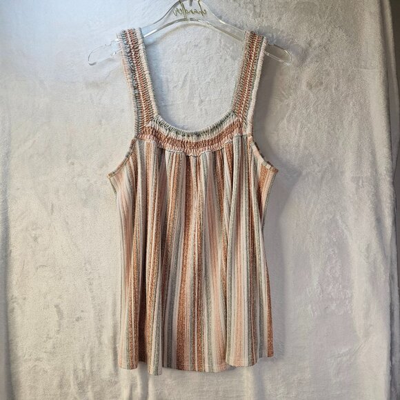 Another Reason Women Tank Top Multicolor Striped Cami Square Neck Size XL - Picture 1 of 9